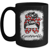 Bleached Soccer Mom Life Messy Bun Soccer Player Mom Mug Coffee Mug | Teecentury.com