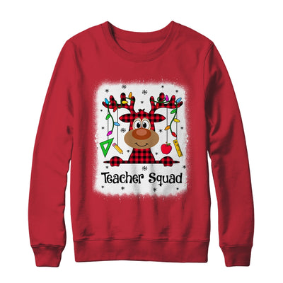 Bleached Teacher Squad Reindeer Funny Teacher Christmas Xmas T-Shirt & Sweatshirt | Teecentury.com