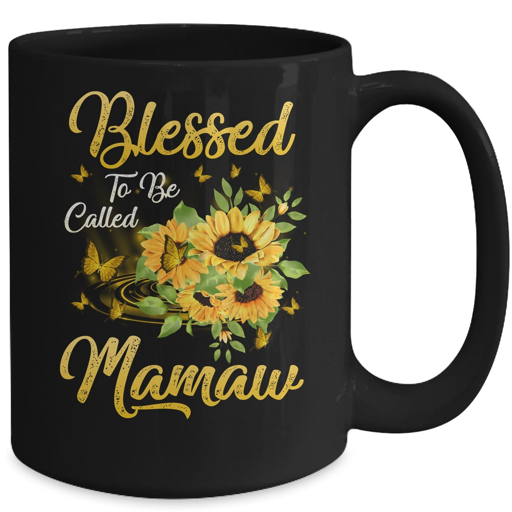 Blessed To Be Called Mamaw Sunflower Mothers Day Mug Coffee Mug | Teecentury.com