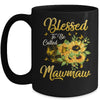 Blessed To Be Called MawMaw Sunflower Mothers Day Mug Coffee Mug | Teecentury.com