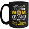 Blessed To Be Called Mom Granny Great Granny Mothers Day Mug | teecentury