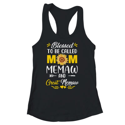 Blessed To Be Called Mom Memaw Great Memaw Mothers Day Shirt & Tank Top | teecentury