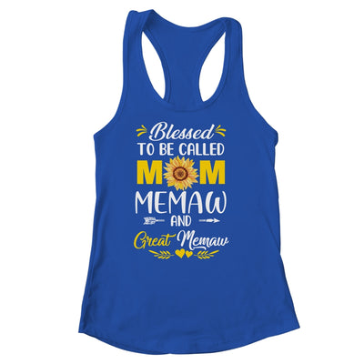 Blessed To Be Called Mom Memaw Great Memaw Mothers Day Shirt & Tank Top | teecentury