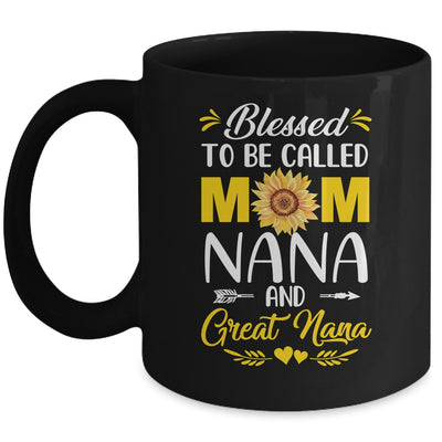 Blessed To Be Called Mom Nana Great Nana Mothers Day Mug | teecentury