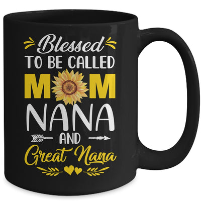 Blessed To Be Called Mom Nana Great Nana Mothers Day Mug | teecentury