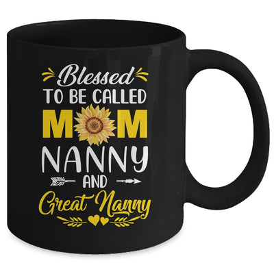 Blessed To Be Called Mom Nanny Great Nanny Mothers Day Mug | teecentury