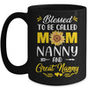 Blessed To Be Called Mom Nanny Great Nanny Mothers Day Mug | teecentury