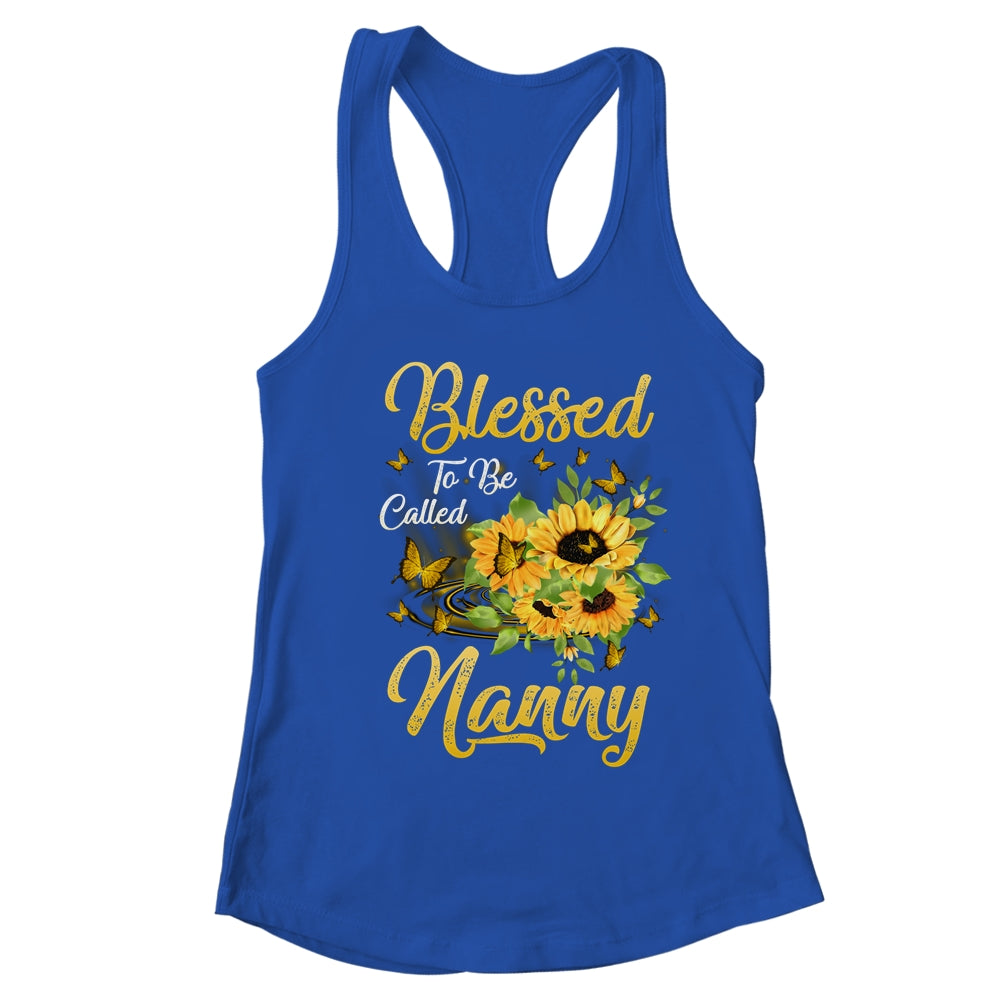 Blessed To Be Called Nanny Sunflower Mothers Day T-Shirt & Tank Top | Teecentury.com