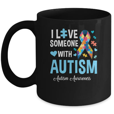 Blue Autism I Love Someone With. Autism Awareness Mug | teecentury