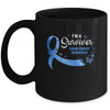 Blue Butterfly I'm A Survivor Colon Cancer Awareness Mug Coffee Mug | Teecentury.com