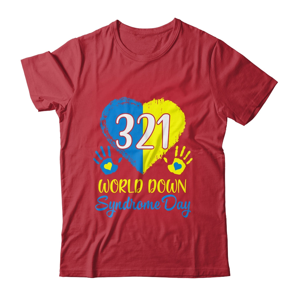 Blue Yellow Heart 21 World Down Syndrome Awareness Day Shirt & Hoodie | teecentury