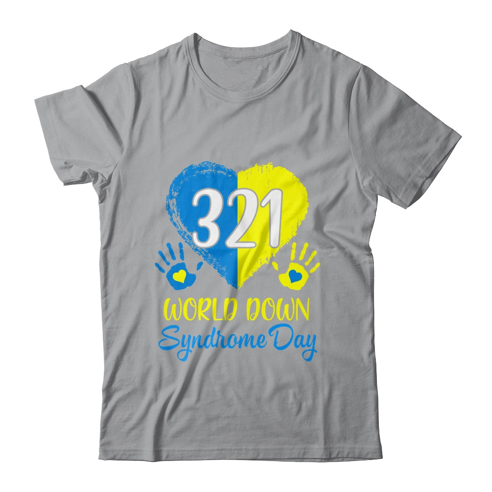 Blue Yellow Heart 21 World Down Syndrome Awareness Day Shirt & Hoodie | teecentury