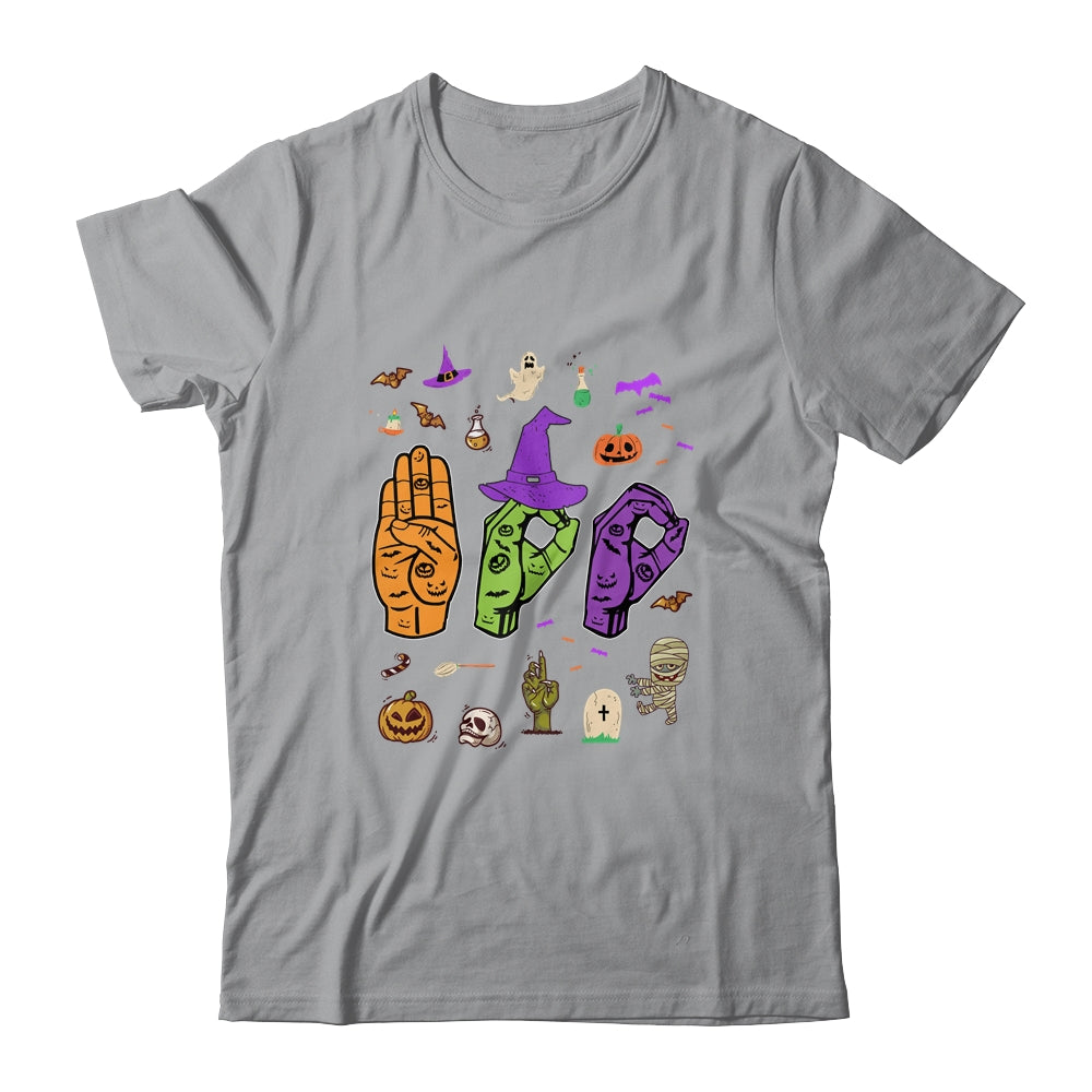Boo American Sign Language Pride ASL Deaf Halloween Gift T-Shirt & Hoodie | Teecentury.com