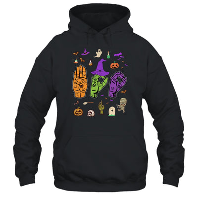Boo American Sign Language Pride ASL Deaf Halloween Gift T-Shirt & Hoodie | Teecentury.com