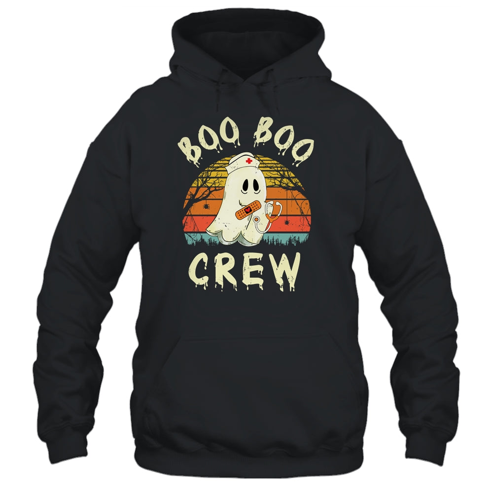 Boo Boo Crew Ghost Nurse Retro Halloween Nursing RN T-Shirt & Hoodie | Teecentury.com