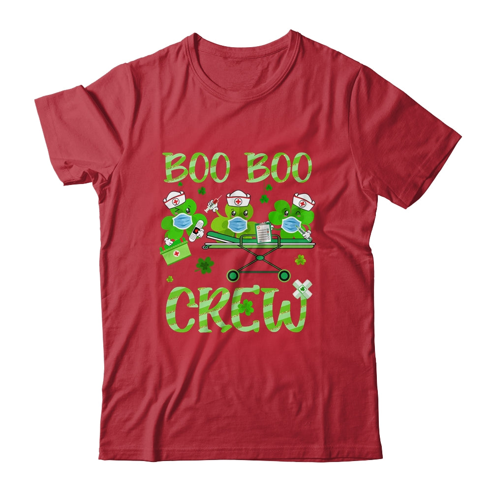 Boo Boo Crew Nurse St Patrick's Day Shamrock Face Mask Nurse T-Shirt & Hoodie | Teecentury.com