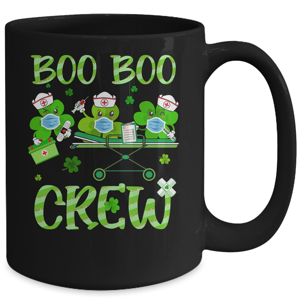 Boo Boo Crew Nurse St Patrick's Day Shamrock Face Mask Nurse Mug Coffee Mug | Teecentury.com