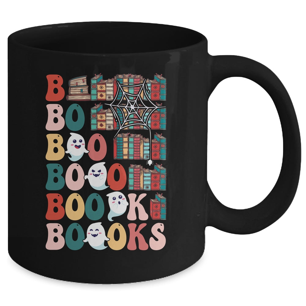 Boooks Ghosts Funny Halloween Teacher Book Library Reading Mug | teecentury