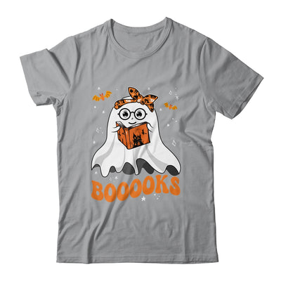 Booooks Cute Ghost Reading Library Books Halloween Teacher Shirt & Hoodie | teecentury