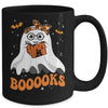 Booooks Cute Ghost Reading Library Books Halloween Teacher Mug | teecentury