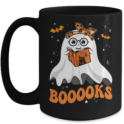 Booooks Cute Ghost Reading Library Books Halloween Teacher Mug | teecentury