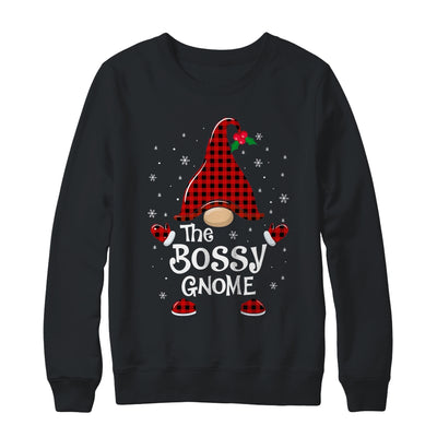 Bossy Gnome Buffalo Plaid Matching Christmas Pajama Gift T-Shirt & Sweatshirt | Teecentury.com