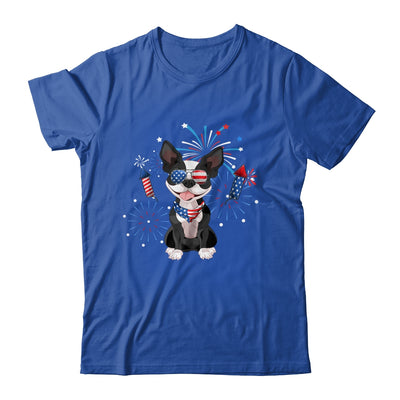 Boston Terrier Dog American USA Flag 4th of July Lover Shirt & Tank Top | teecentury