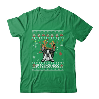 Boston Terrier Dog Reindeer Ugly Christmas Xmas T-Shirt & Sweatshirt | Teecentury.com