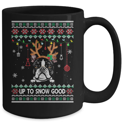 Boston Terrier Dog Reindeer Ugly Christmas Xmas Mug Coffee Mug | Teecentury.com