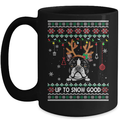 Boston Terrier Dog Reindeer Ugly Christmas Xmas Mug Coffee Mug | Teecentury.com