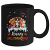 Boston Terrier Happy HalloThanksMas Halloween Christmas Mug | teecentury