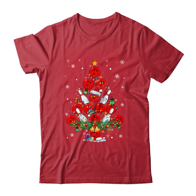 Bowling Christmas Tree Santa Pickleball X Mas Lights Shirt & Sweatshirt | teecentury