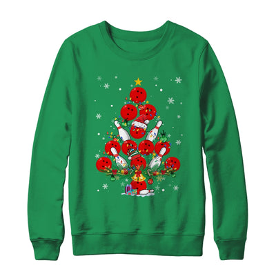 Bowling Christmas Tree Santa Pickleball X Mas Lights Shirt & Sweatshirt | teecentury