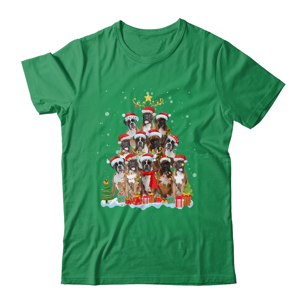 Boxer Christmas Tree Pajama Xmas T-Shirt & Sweatshirt | Teecentury.com