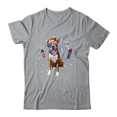 Boxer Dog American USA Flag 4th of July Men women Lover Shirt & Tank Top | teecentury