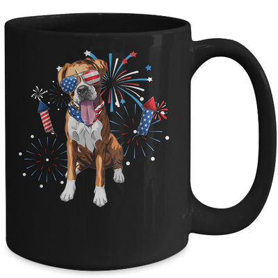 Boxer Dog American USA Flag 4th of July Men women Lover Mug | teecentury