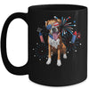 Boxer Dog American USA Flag 4th of July Men women Lover Mug | teecentury