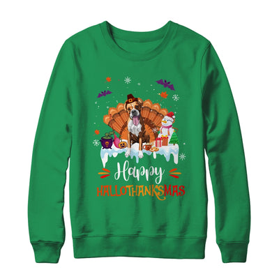 Boxer Happy HalloThanksMas Halloween Thanksgiving Christmas Shirt & Sweatshirt | teecentury