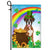Boxer St Patrick's Day Dog Flag Funny Peeking Dog Wear Green Hat Golden Pot Coin Shamrock Rainbow Spring Banner for Home Decor | teecentury