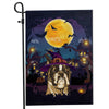 Boxer Witch Halloween Flag Castle Background For Dog Lover Home Flag | Teecentury.com