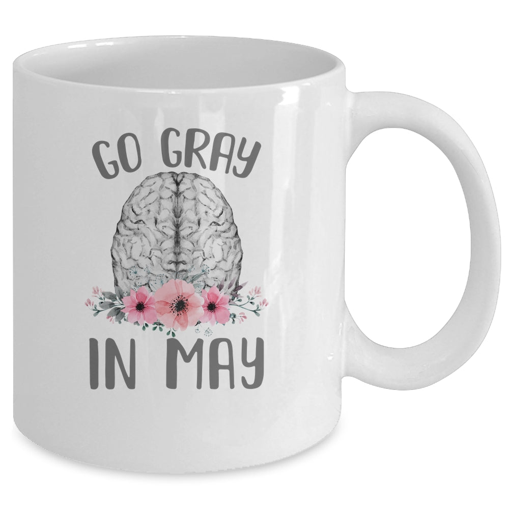 Brain Cancer Awareness Go Gray In May Mug | teecentury