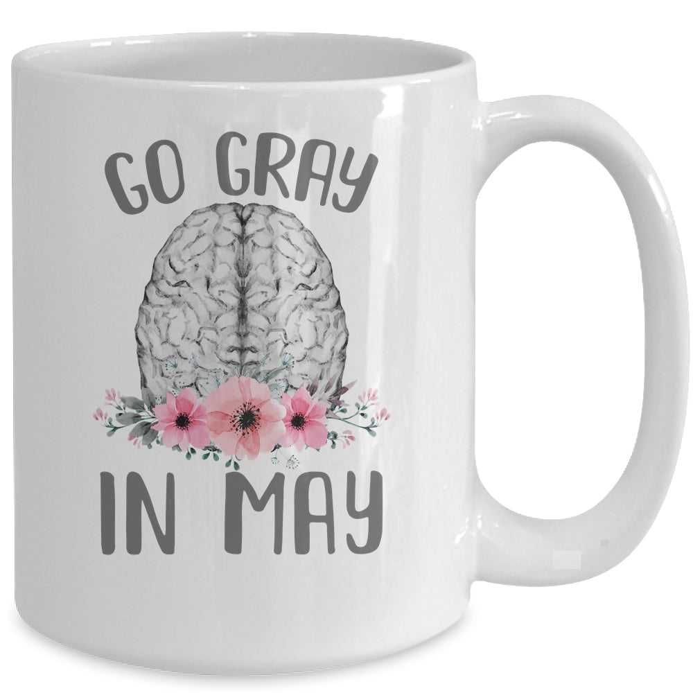 Brain Cancer Awareness Go Gray In May Mug | teecentury