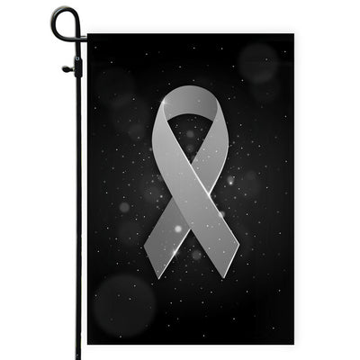 Brain Cancer Parkinson's Disease Awareness Flag Grey Ribbon Flag | Teecentury.com