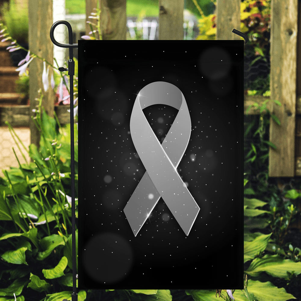 Brain Cancer Parkinson's Disease Awareness Flag Grey Ribbon Flag | Teecentury.com