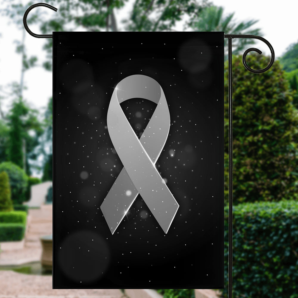 Brain Cancer Parkinson's Disease Awareness Flag Grey Ribbon Flag | Teecentury.com