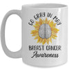 Brain Cancer Tumor Awareness Go Gray In May Sunflower Ribbon Mug | teecentury
