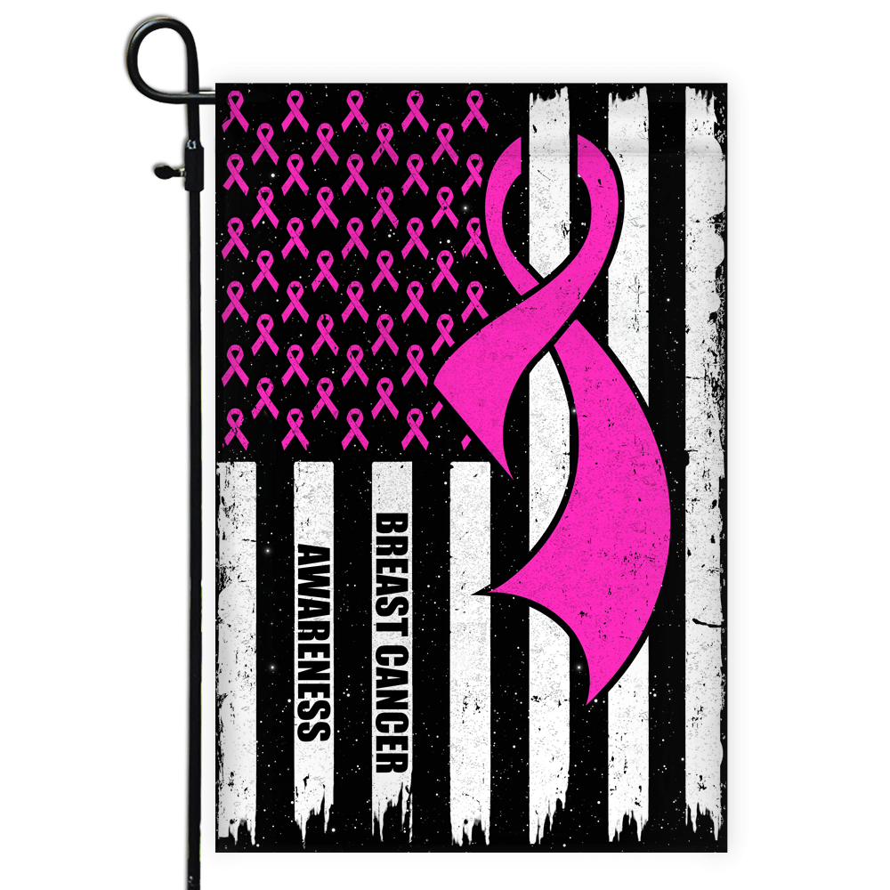 Breast Cancer Awareness America Flag Pink Ribbon Flag | Teecentury.com