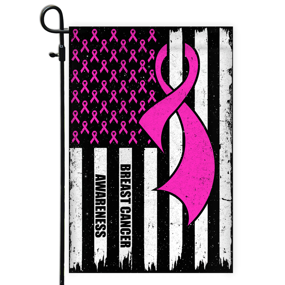Breast Cancer Awareness America Flag Pink Ribbon Flag | Teecentury.com