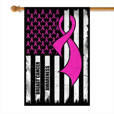 Breast Cancer Awareness America Flag Pink Ribbon Flag | Teecentury.com