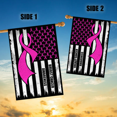 Breast Cancer Awareness America Flag Pink Ribbon Flag | Teecentury.com